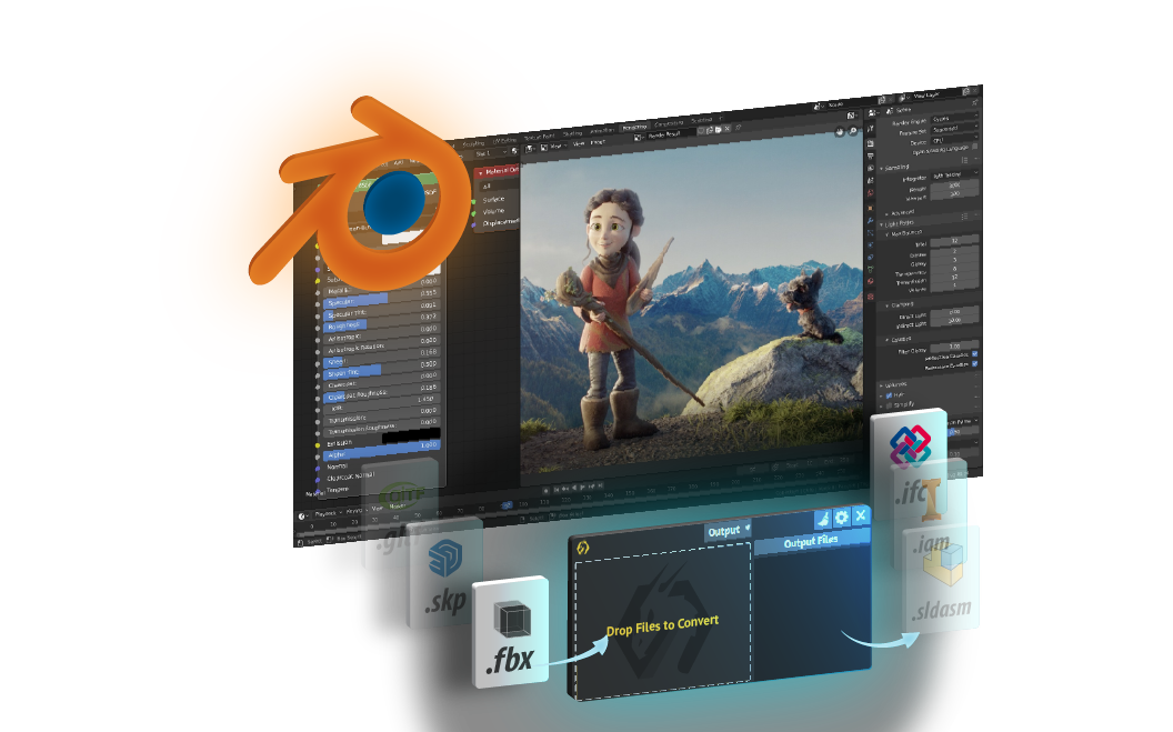 Read and write any 3D CAD files for Blender. SimLab CADVRter is a stand alone 3D/CAD/VR conversion tool that converts between more than +25 3D file formats